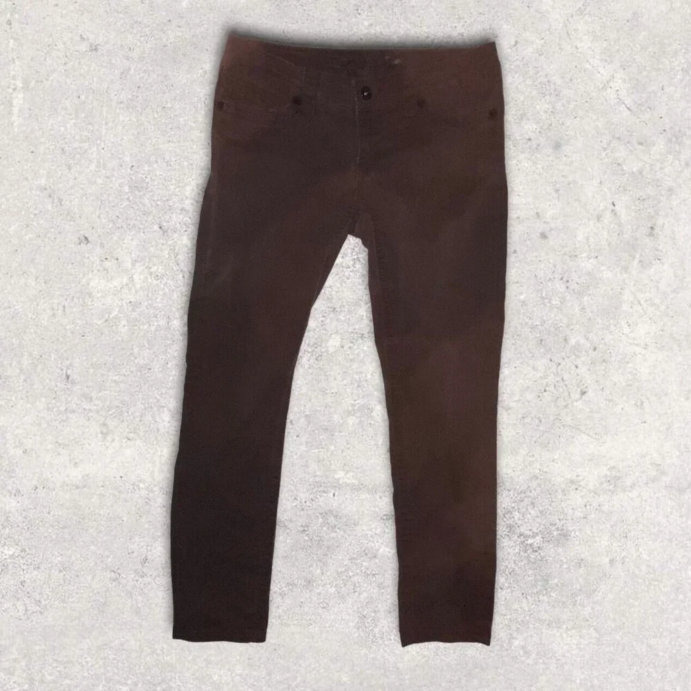 Seven7 Jeans Women 10 Brown Skinny Denim Logo Cotton Stretch Mid Rise Casual - Picture 1 of 8